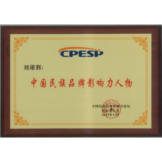 中國(guó)民族品牌影響力人物  